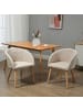 HOMCOM Essstühle-56L x 55B x 74H cm-Beige