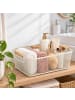 relaxdays Drahtkorb in Creme - (B)37 x (H)16,5 x (T)22,5 cm
