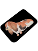 Mr. & Mrs. Panda Badteppich Hund Basset Hound ohne Spruch in Schwarz