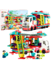 LEAN TOYS Faltbarer Wohnwagen-Bausatz aus Bausteinen, Figuren, Lichtern, 98 Teile.