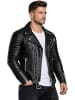 Reichstadt Herren Slim Fit Echtleder Jacke  in Black