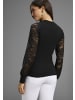 Laura Scott Spitzenshirt in schwarz