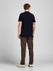 Jack & Jones Polo T-Shirt Pique Kurzarm Basic Hemd JJEPAULOS in Dunkelblau