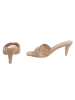 Ital-Design High-Heel Sandalette in Hellbraun