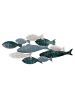 GILDE Wandrelief Pesca dunkelblau, hellblau, weiß - (H) 30cm
