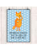 Mr. & Mrs. Panda Bild Fuchs Lord mit Spruch in Blau Pastell