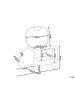 Beliani Tierhocker RHINO in Braun/Braun - (W) 60 x (H) 35 x (L) 32 cm