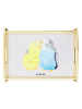 Mr. & Mrs. Panda bett tablett Wellensittich Liebe ohne Spruch in Grau Pastell
