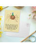 Mr. & Mrs. Panda Postkarte Spinne Agathe Party mit Spruch in Gelb Pastell