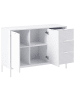 Beliani Sideboard ADELAIDE in Weiß - (W) 118 x (H) 80 x (L) 40 cm