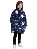 United Labels Weihnachtsmann X-MAS Oversize Cozy Hoodie Übergroße Kuschelpullover in blau