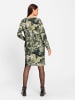 Heine Jersey-Kleid in khaki-lindgrün-bedruckt