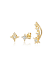 Elli Ohrringe 925 Sterling Silber Sterne, Astro, Stern in Gold