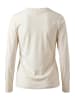 Zero  Basic Langarm-Shirt unifarben in Cream