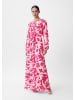 comma Kleid lang in Pink-weiß