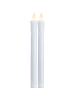 STAR Trading LED Stabkerze Presse 2er-Set, weiß, 25cm in Weiß