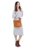 Cluty Handtasche echt Leder in cognac