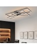 ZMH LED Deckenleuchte in Schwarz 45W Modern 3-flammige rechteckig Dimmbar