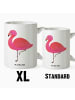 Mr. & Mrs. Panda XL Tasse Flamingo Classic ohne Spruch in Weiß