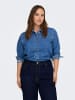 ONLY Carmakoma Jeanshemd in Medium Blue Denim