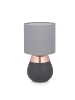 relaxdays 2 x Tischlampe in Grau/ Kupfer - (H)32 x Ø 18 cm