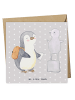Mr. & Mrs. Panda Einladungskarte Pinguin Museum besuchen ohne Sp... in Grau Pastell