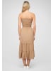 Cloud5ive Cloud5ive Musselin Longform Stufenrock und Bandeau Top in camel