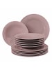 12-tlg. Tafelservice Beat Color Glaze in Altrosa