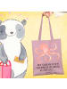 Mr. & Mrs. Panda Tote Bag Tintenfisch mit Spruch in Rosa Pastell