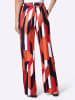 Heine Jersey-Hose in orange-marine-bedruckt