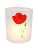 Mr. & Mrs. Panda glas kerzenhalter Blume Mohnblume ohne Spruch in Transparent