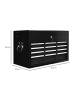 HOMCOM Werkzeugkasten in Schwarz 60L x 26B x 34H cm