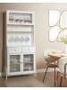 Beliani Vitrine PARLIN in Weiß - (W) 82 x (H) 180 x (L) 40 cm