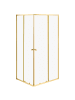 Beliani Duschkabine HUAPI in Gold - (W) 90 x (H) 190 x (L) 90 cm