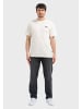OLDSKULL T-Shirt Asian Manga Inspired Logo Graphic in Off White