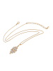 faina Women Charm Necklace in Rose Gold White
