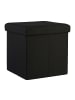 relaxdays Faltbarer Sitzhocker in Schwarz - 38 cm