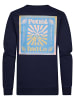 Petrol Industries Sweater mit Rückenaufdruck Surfviewstone in Blau