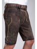 Edelnice Kurze Wildbocklederhose Gustl in dunkelbraun