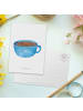 Mr. & Mrs. Panda Postkarte Kaffee Tasse ohne Spruch in Weiß