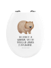 Mr. & Mrs. Panda WC Sitz Wombat mit Spruch in Weiß