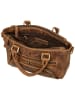 Greenburry Handtasche Vintage Umhängetasche 3Zips in Sattelbraun