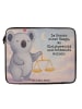 Mr. & Mrs. Panda Notebook Tasche Waage Astrologie Design mit Spruch in Weiß