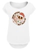 F4NT4STIC Long Cut T-Shirt Dead inside but jolly AF Weihnachten in weiß