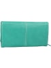 Greenburry Tumble Nappa Geldbörse Leder 19 cm in aqua green