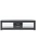 Beliani TV-Möbel ESQUIMALT in Schwarz/Silber - (W) 150 x (H) 40 x (L) 35 cm
