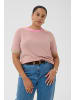 KAFFE curve Strickpullover KClizzy Regular fit in Feather mel/Pink Fine Stripe