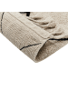 Beliani Kurzflor ERLER in Beige/Schwarz - (W) 140 x (H) 1.2 x (L) 200 cm
