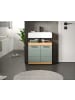 xonox.home Waschbeckenunterschrank in Artisan Eiche/Salbei - (B) 60 x (H) 56 x (T) 34