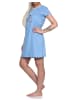 NORMANN Kurz Nachthemd Bigshirt Fahrrad - 74782 in blau